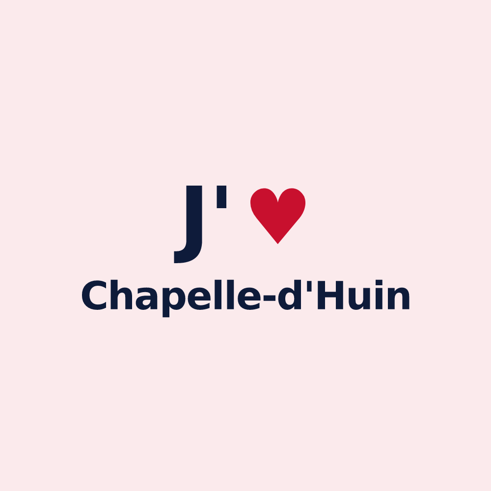 Magnet personnalisé Chapelle-d'Huin — design J'aime Chapelle-d'Huin