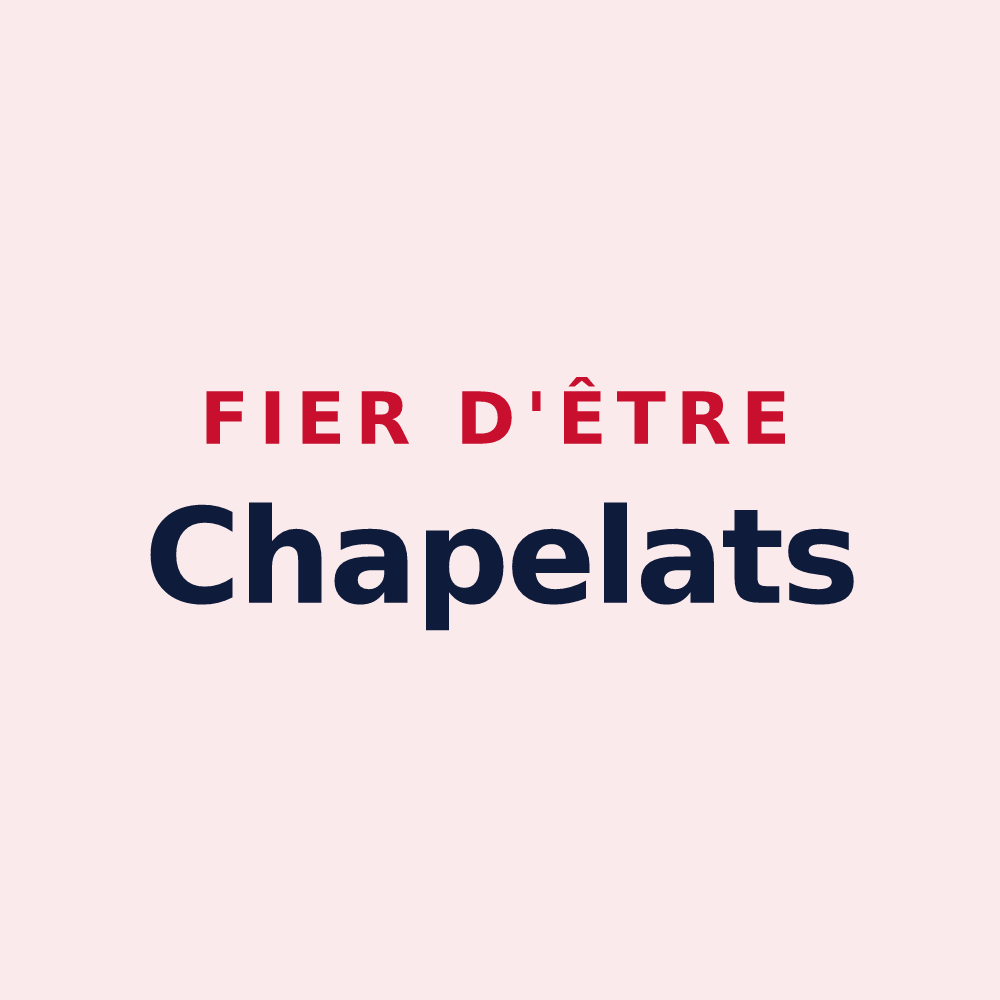 Magnet « Fier d'être Chapelats » — design pour Chapelle-Vallon