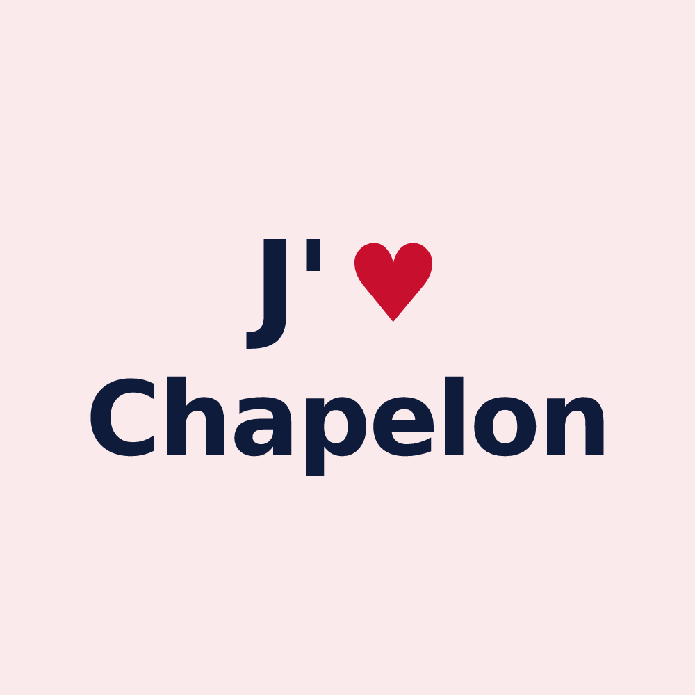 Magnet personnalisé Chapelon — design J'aime Chapelon