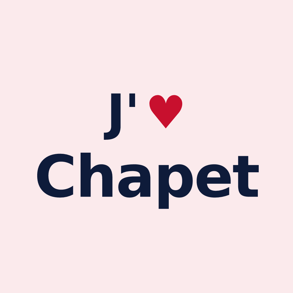 Magnet personnalisé Chapet — design J'aime Chapet