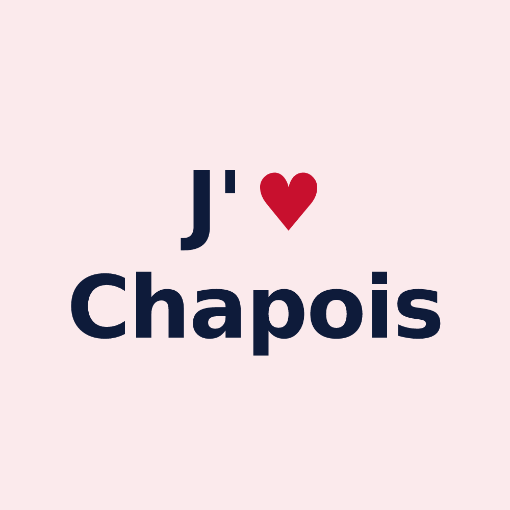 Magnet personnalisé Chapois — design J'aime Chapois