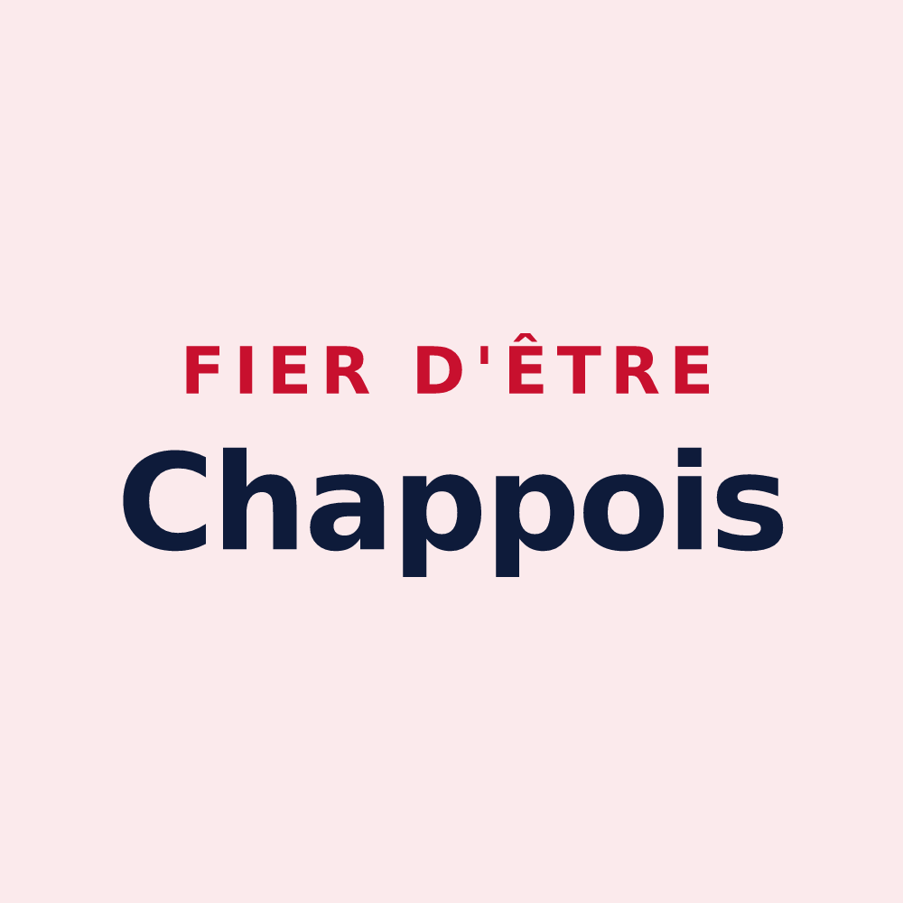 Magnet « Fier d'être Chappois » — design pour Chappes