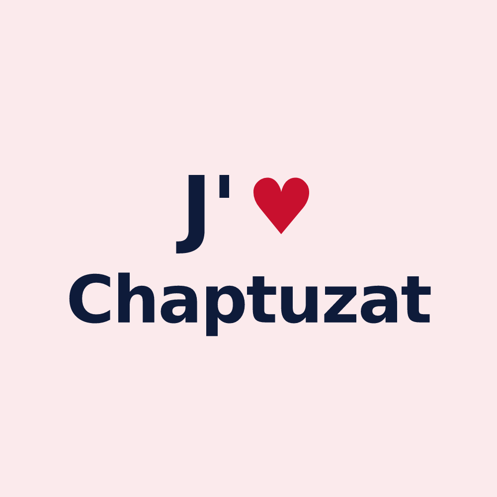 Magnet personnalisé Chaptuzat — design J'aime Chaptuzat