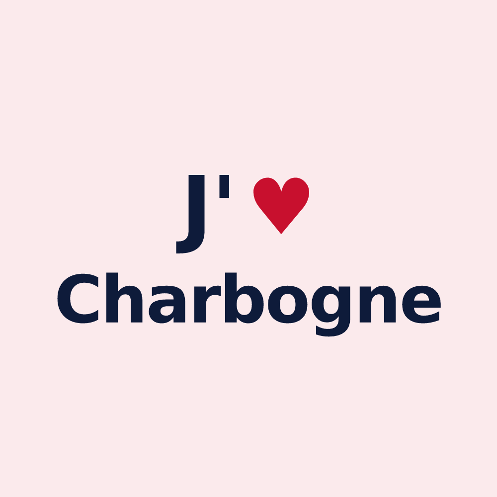 Magnet personnalisé Charbogne — design J'aime Charbogne