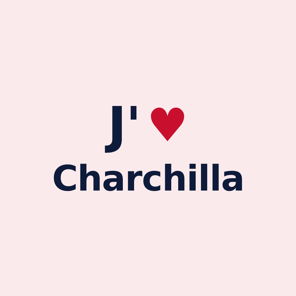 Magnet personnalisé Charchilla — design J'aime Charchilla