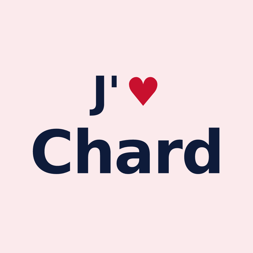 Magnet personnalisé Chard — design J'aime Chard