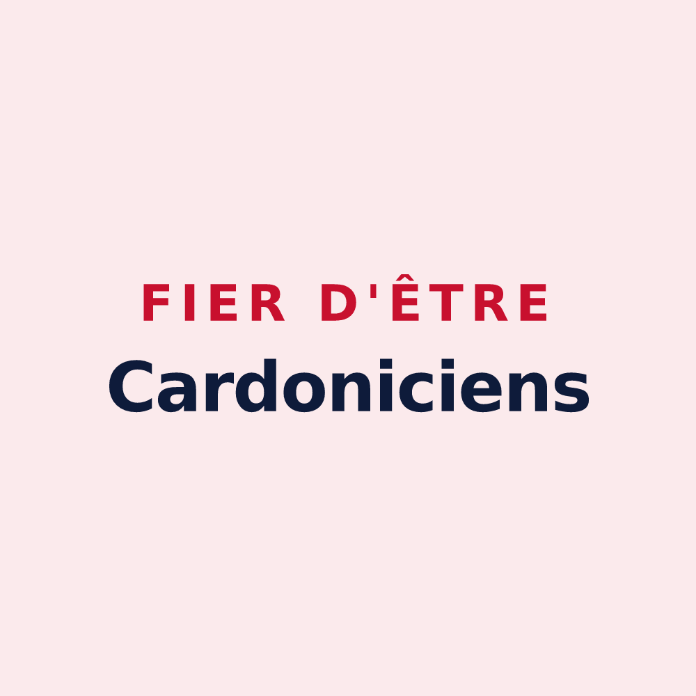 Magnet « Fier d'être Cardoniciens » — design pour Chardeny