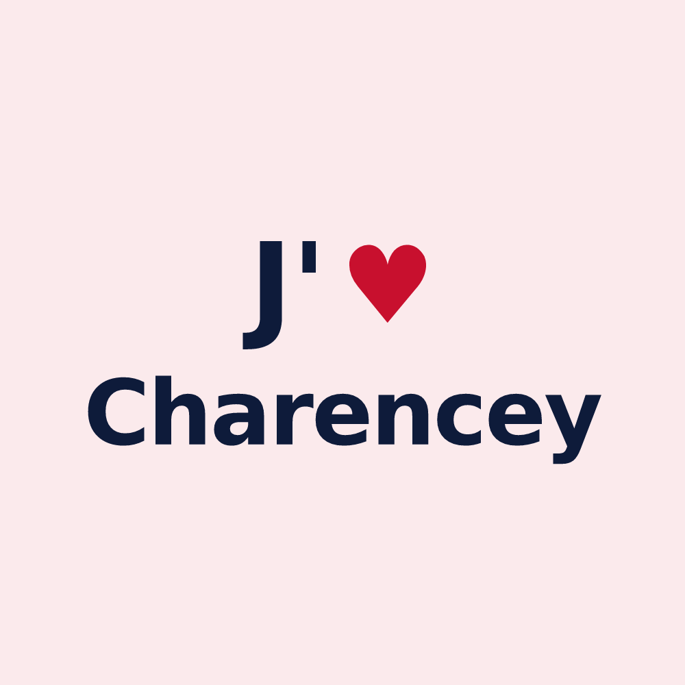 Magnet personnalisé Charencey — design J'aime Charencey