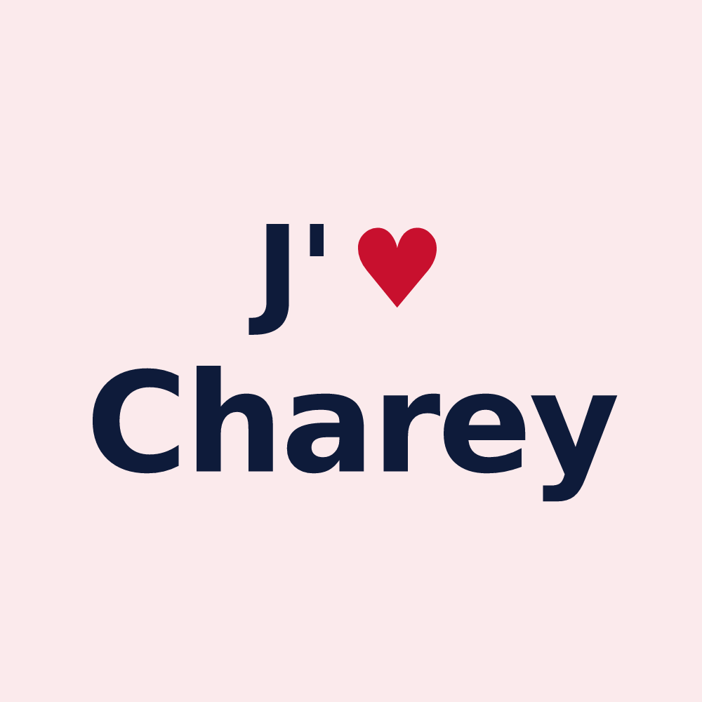 Magnet personnalisé Charey — design J'aime Charey