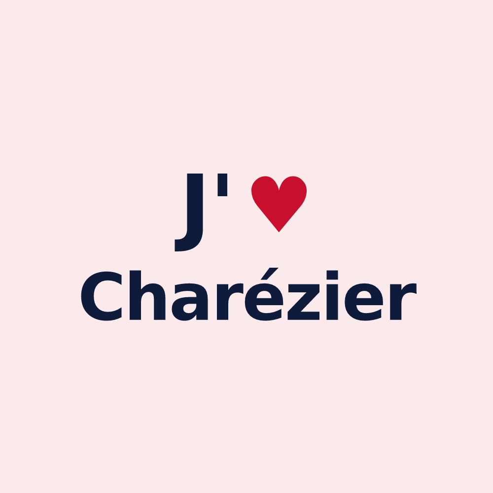 Magnet personnalisé Charézier — design J'aime Charézier