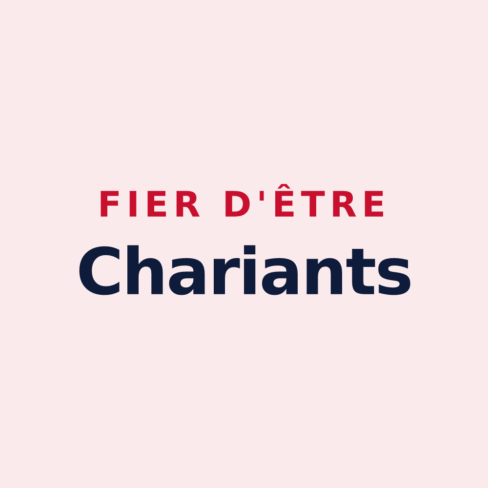 Magnet « Fier d'être Chariants » — design pour Charix