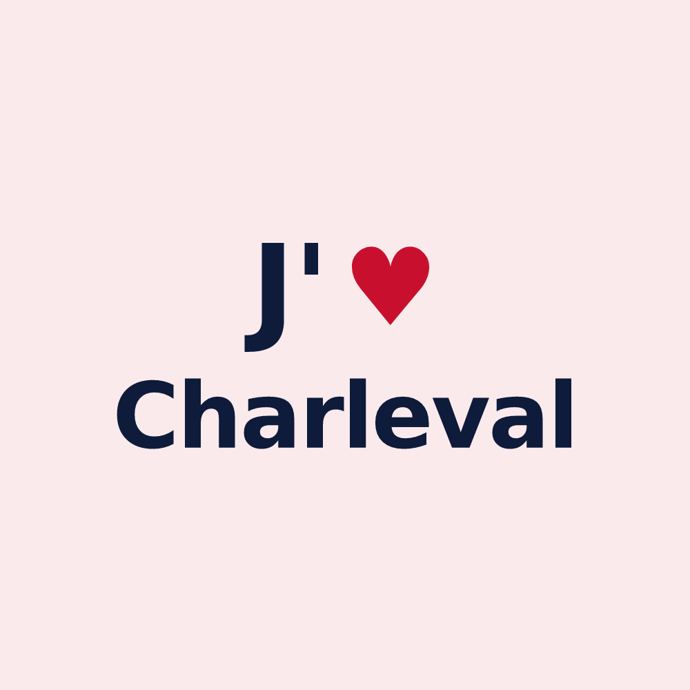 Magnet personnalisé Charleval — design J'aime Charleval
