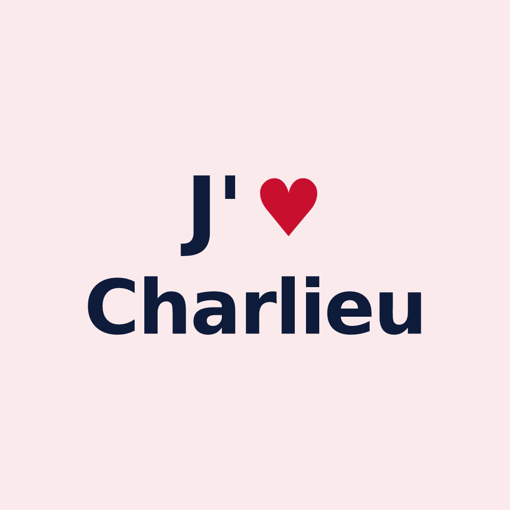 Magnet personnalisé Charlieu — design J'aime Charlieu