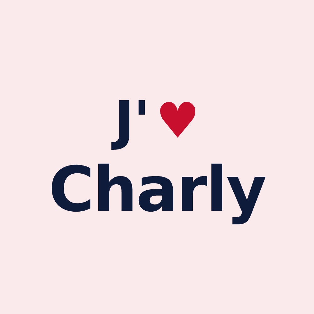 Magnet personnalisé Charly — design J'aime Charly