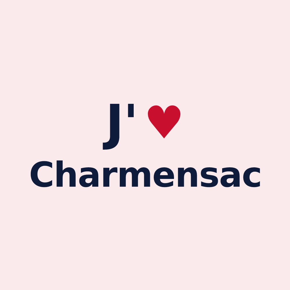 Magnet personnalisé Charmensac — design J'aime Charmensac
