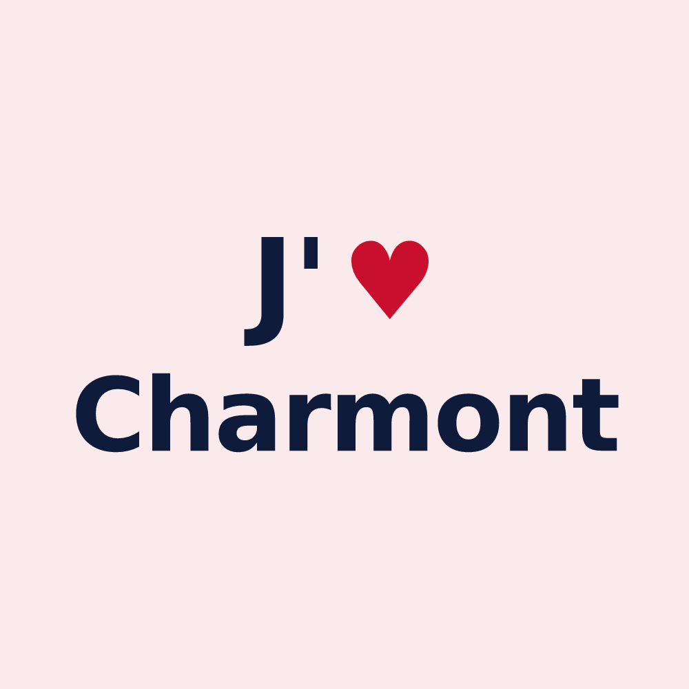 Magnet personnalisé Charmont — design J'aime Charmont