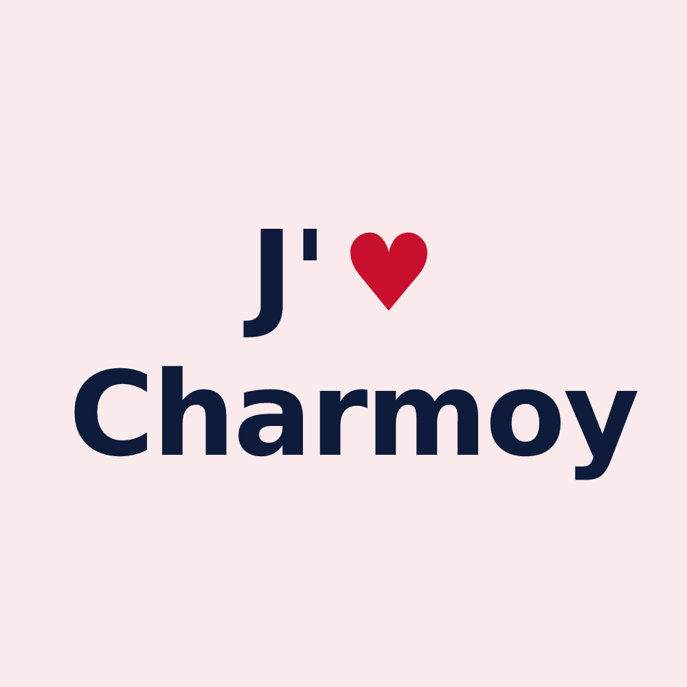 Magnet personnalisé Charmoy — design J'aime Charmoy