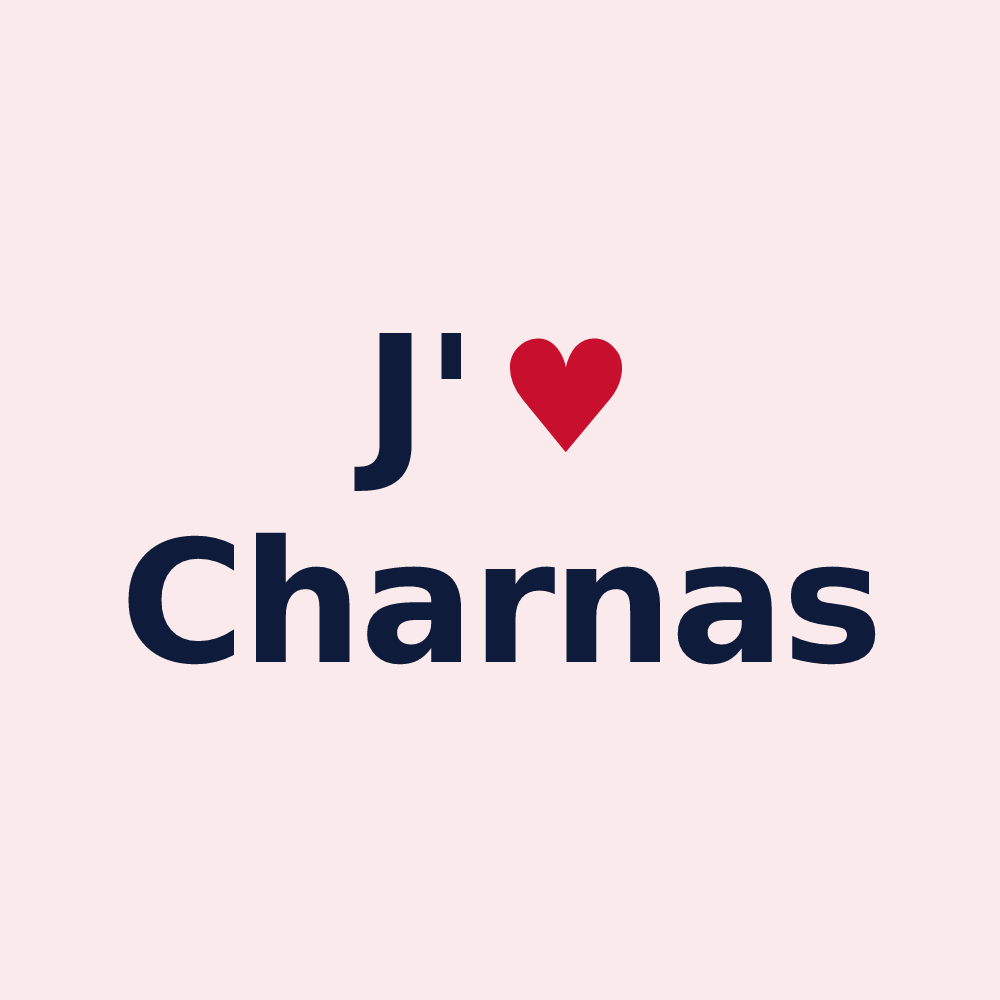 Magnet personnalisé Charnas — design J'aime Charnas
