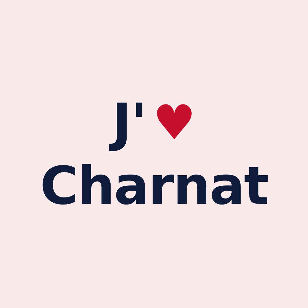 Magnet personnalisé Charnat — design J'aime Charnat