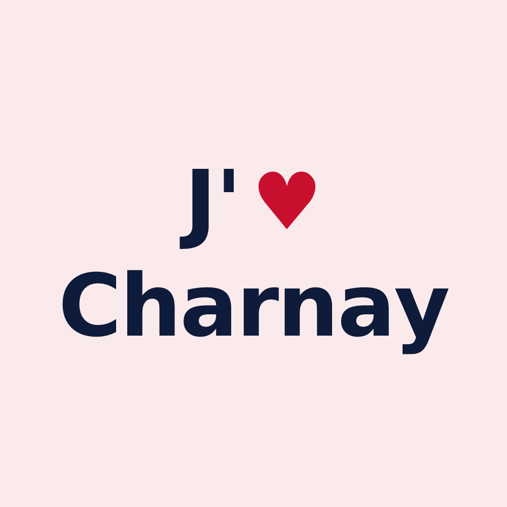 Magnet personnalisé Charnay — design J'aime Charnay