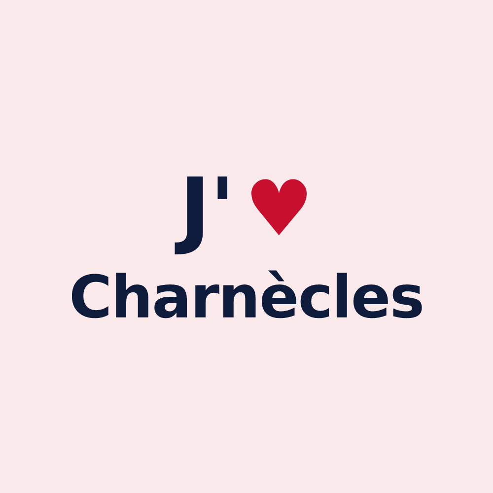 Magnet personnalisé Charnècles — design J'aime Charnècles