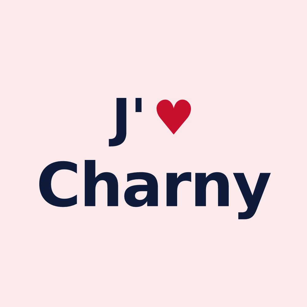 Magnet personnalisé Charny — design J'aime Charny