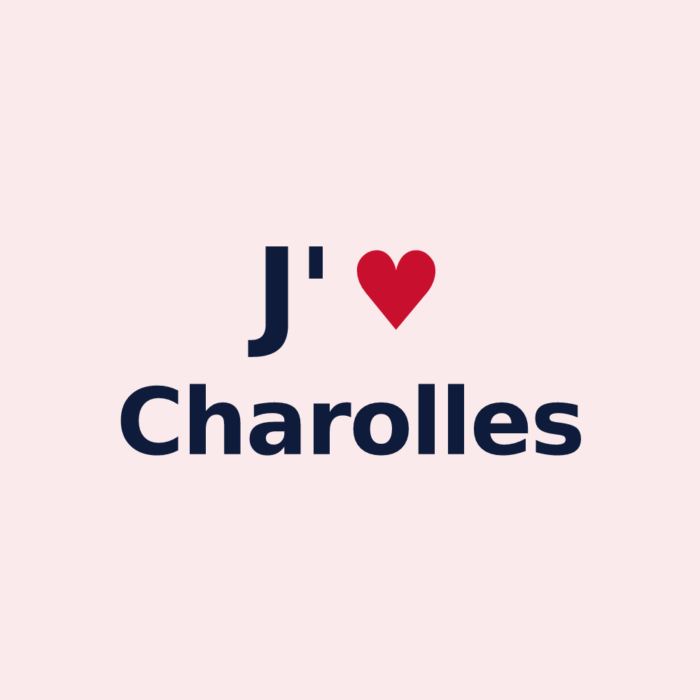 Magnet personnalisé Charolles — design J'aime Charolles