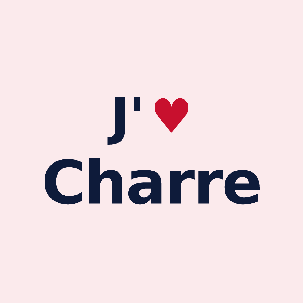 Magnet personnalisé Charre — design J'aime Charre