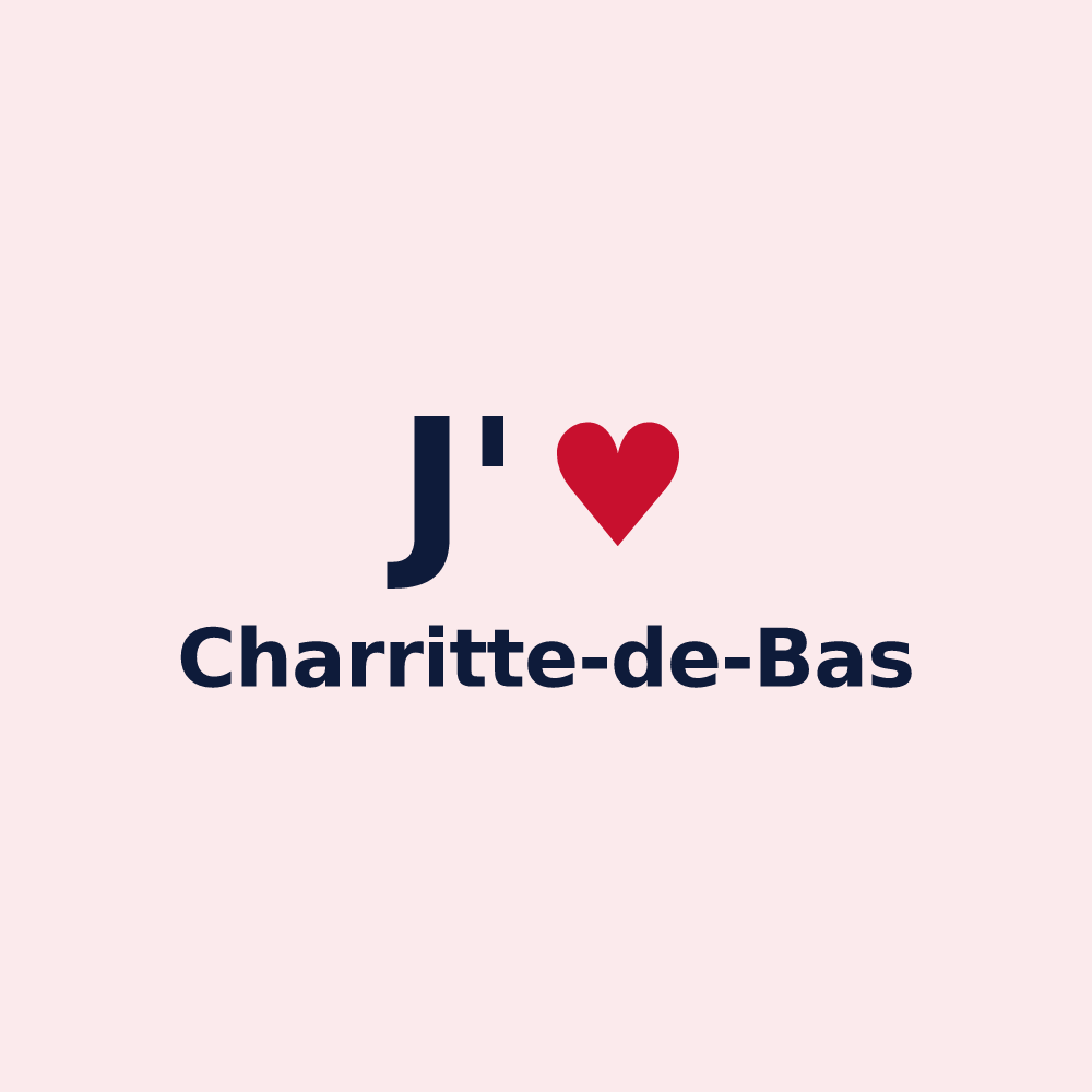 Magnet personnalisé Charritte-de-Bas — design J'aime Charritte-de-Bas