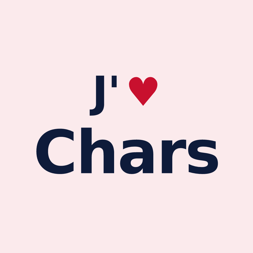 Magnet personnalisé Chars — design J'aime Chars