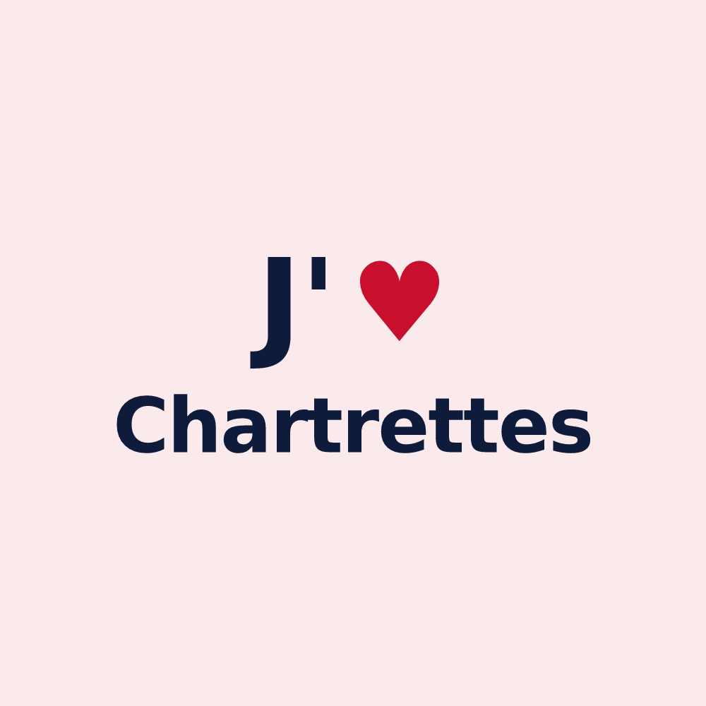 Magnet personnalisé Chartrettes — design J'aime Chartrettes