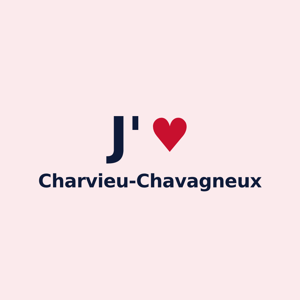 Magnet personnalisé Charvieu-Chavagneux — design J'aime Charvieu-Chavagneux