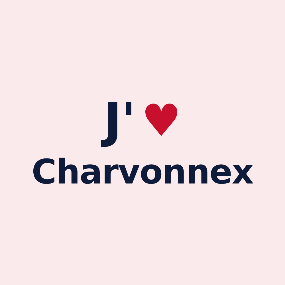 Magnet personnalisé Charvonnex — design J'aime Charvonnex