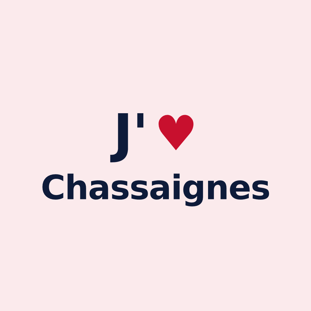 Magnet personnalisé Chassaignes — design J'aime Chassaignes