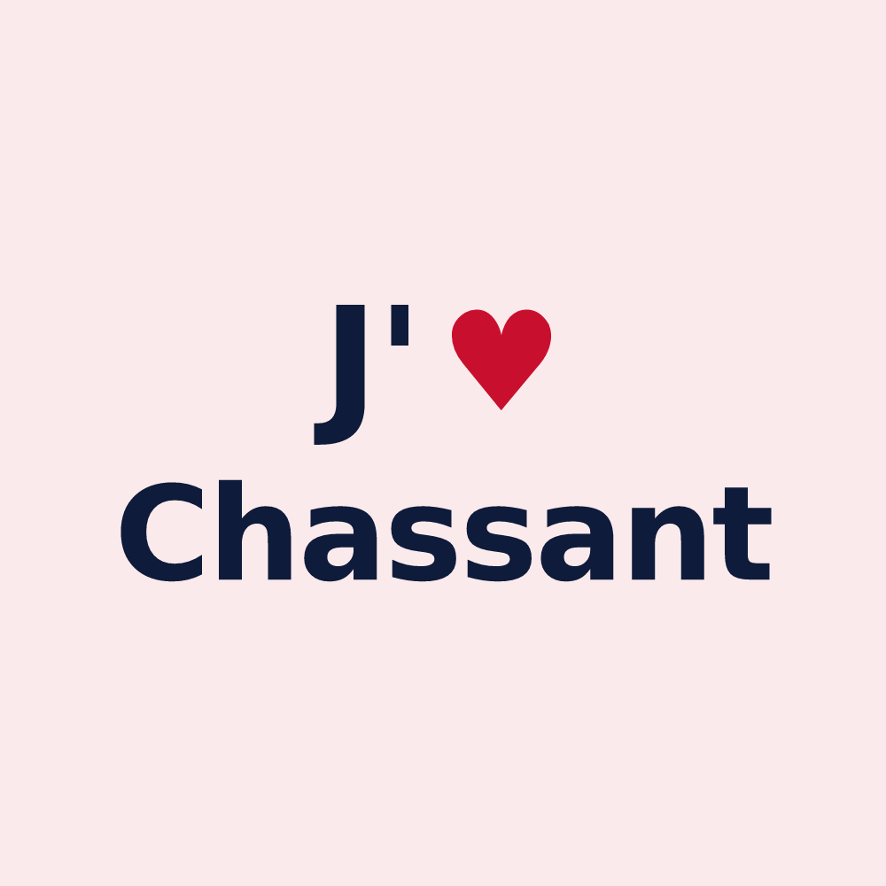 Magnet personnalisé Chassant — design J'aime Chassant