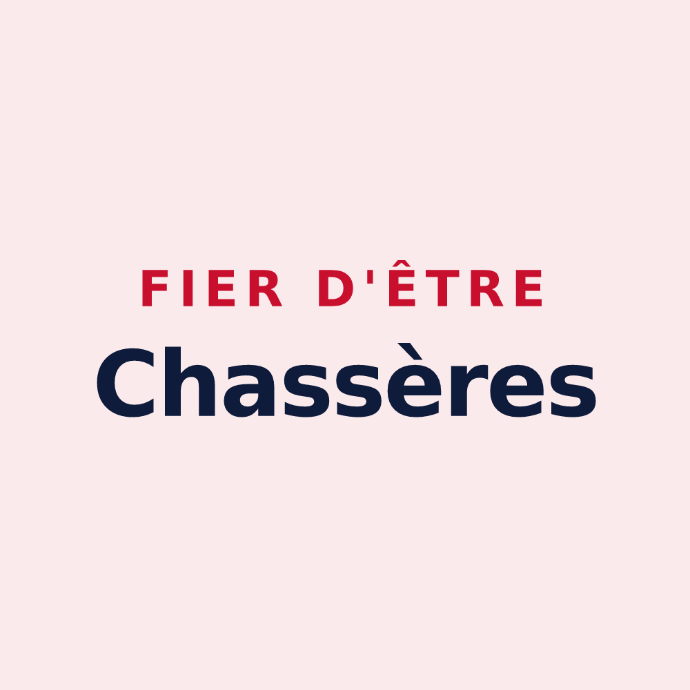 Magnet « Fier d'être Chassères » — design pour Chasse-sur-Rhône