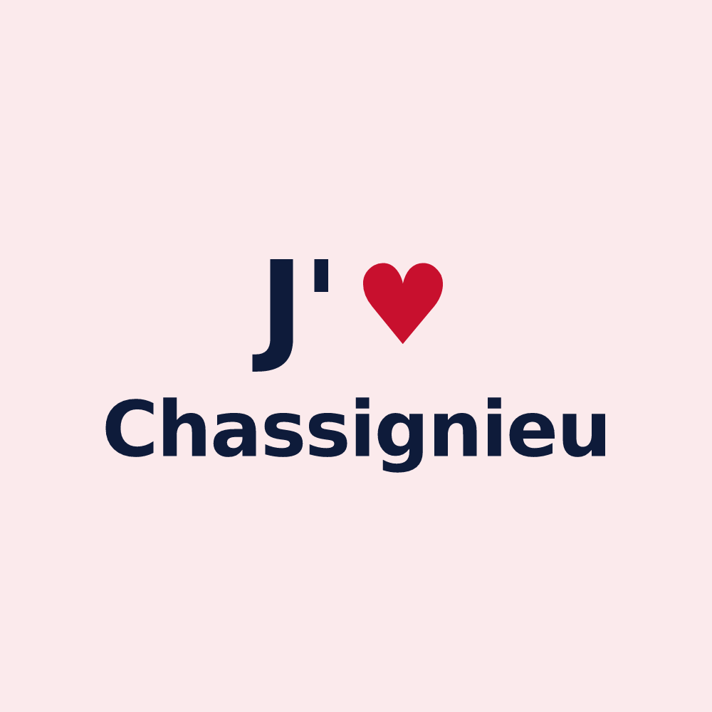 Magnet personnalisé Chassignieu — design J'aime Chassignieu