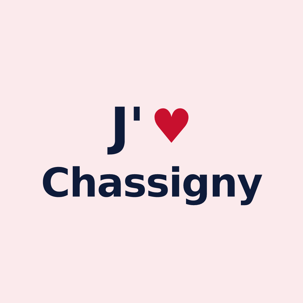 Magnet personnalisé Chassigny — design J'aime Chassigny
