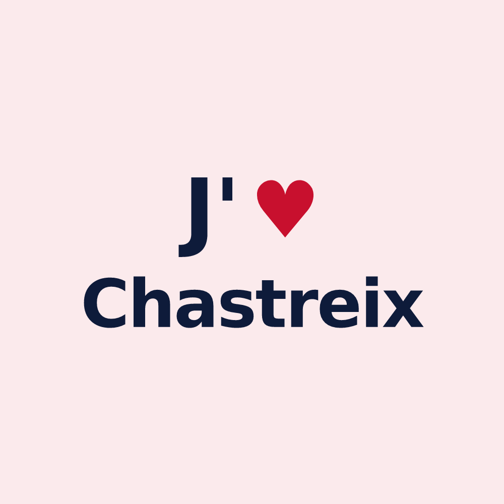 Magnet personnalisé Chastreix — design J'aime Chastreix