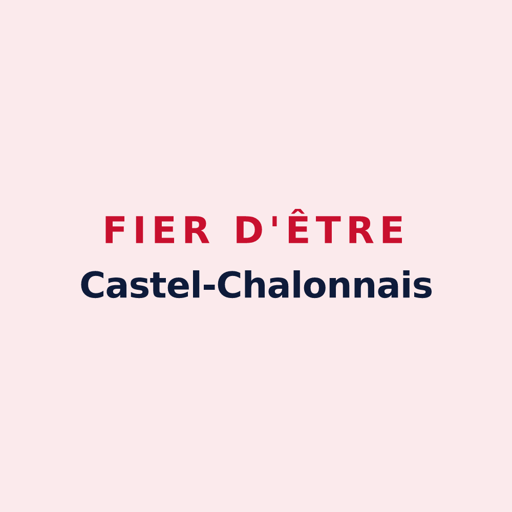 Magnet « Fier d'être Castel-Chalonnais » — design pour Château-Chalon