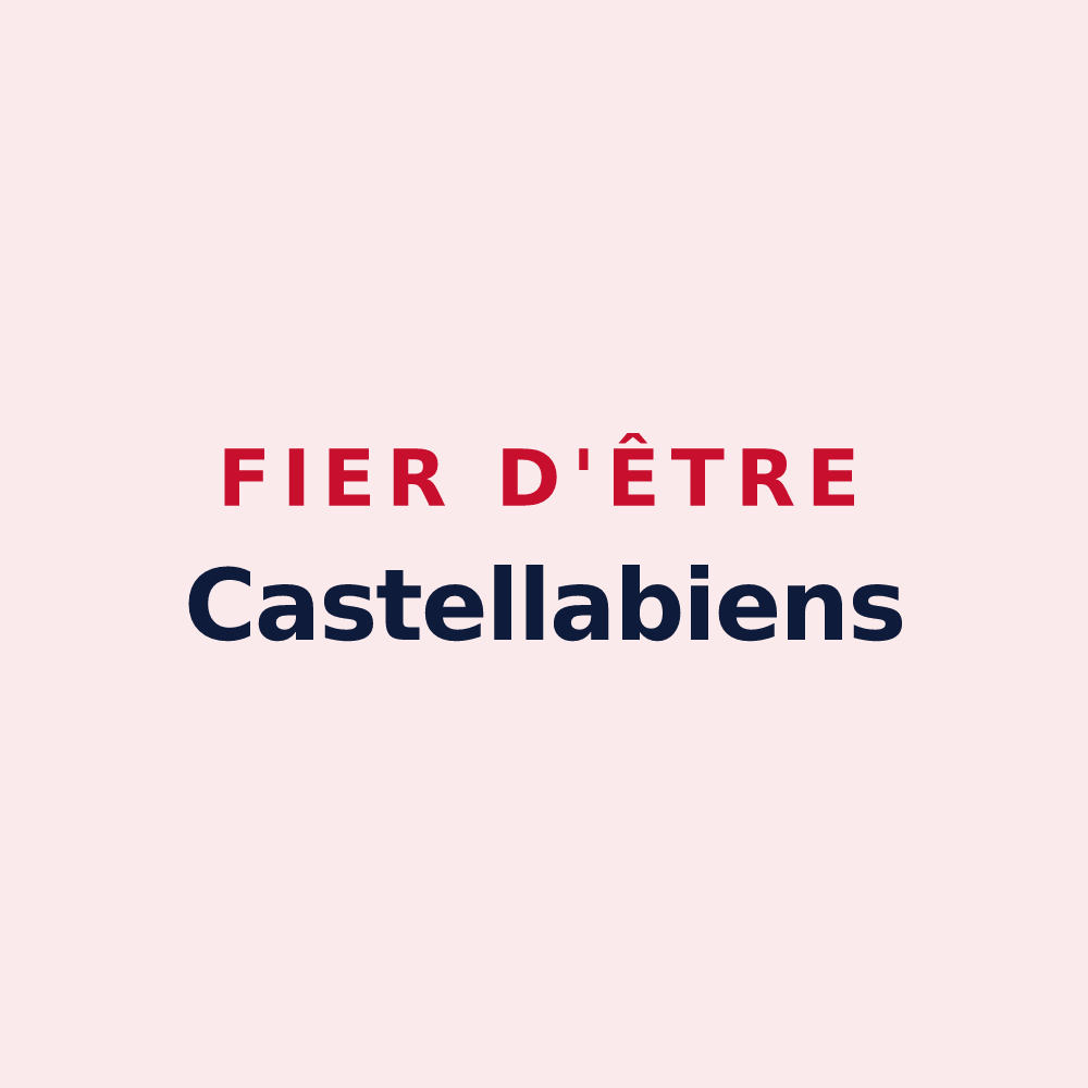 Magnet « Fier d'être Castellabiens » — design pour Château-l'Abbaye