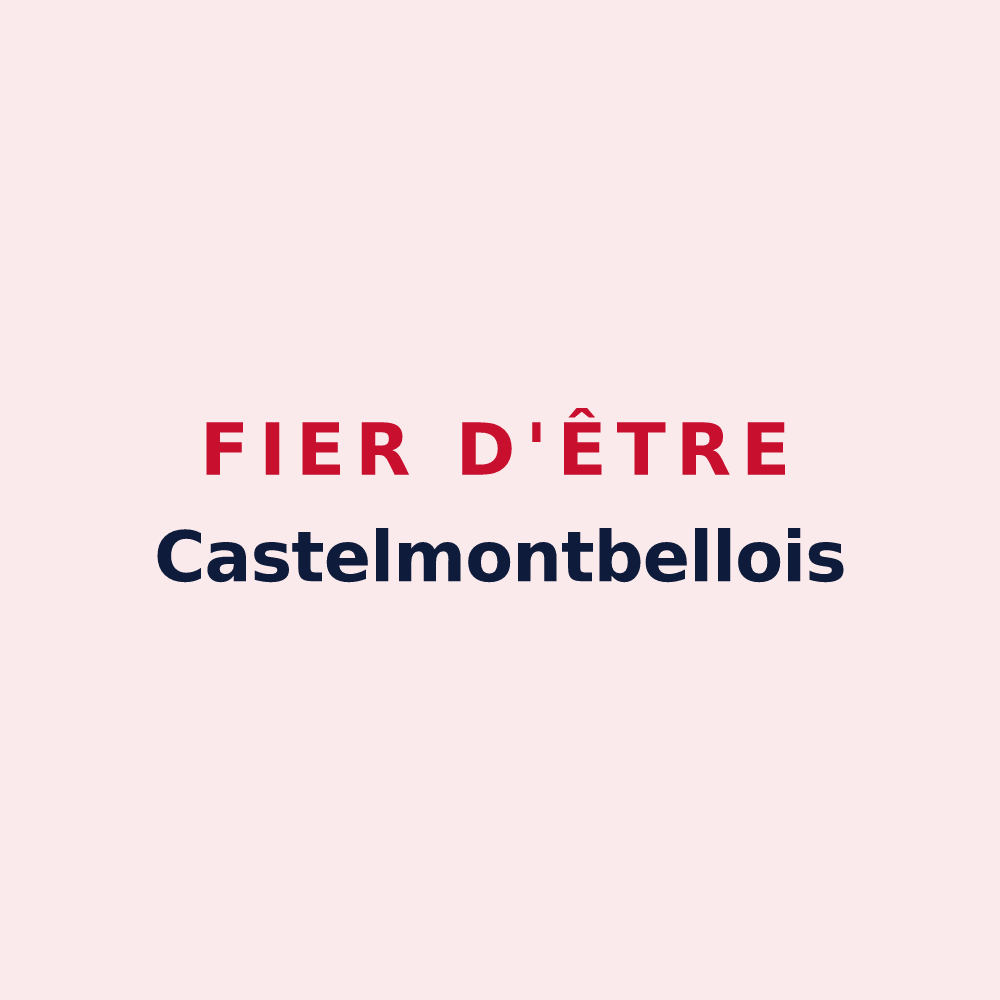 Magnet « Fier d'être Castelmontbellois » — design pour Château-sur-Allier