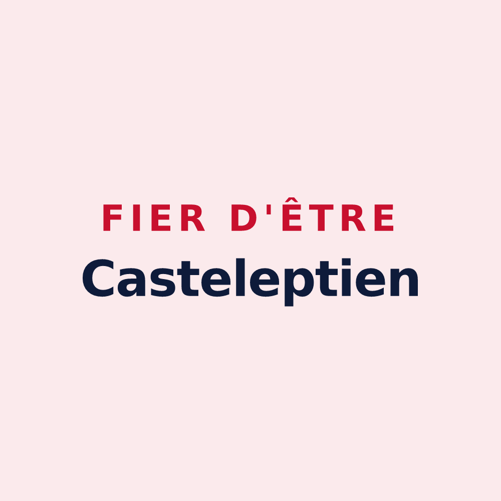 Magnet « Fier d'être Casteleptien » — design pour Château-sur-Epte