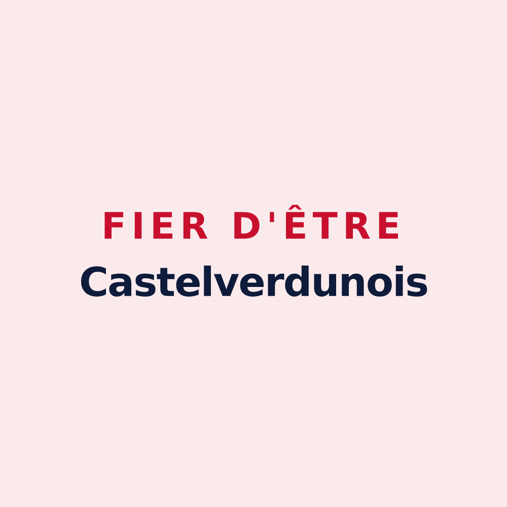 Magnet « Fier d'être Castelverdunois » — design pour Château-Verdun