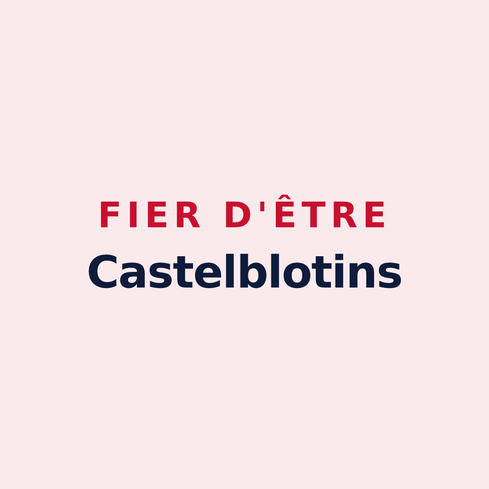 Magnet « Fier d'être Castelblotins » — design pour Châteaubleau