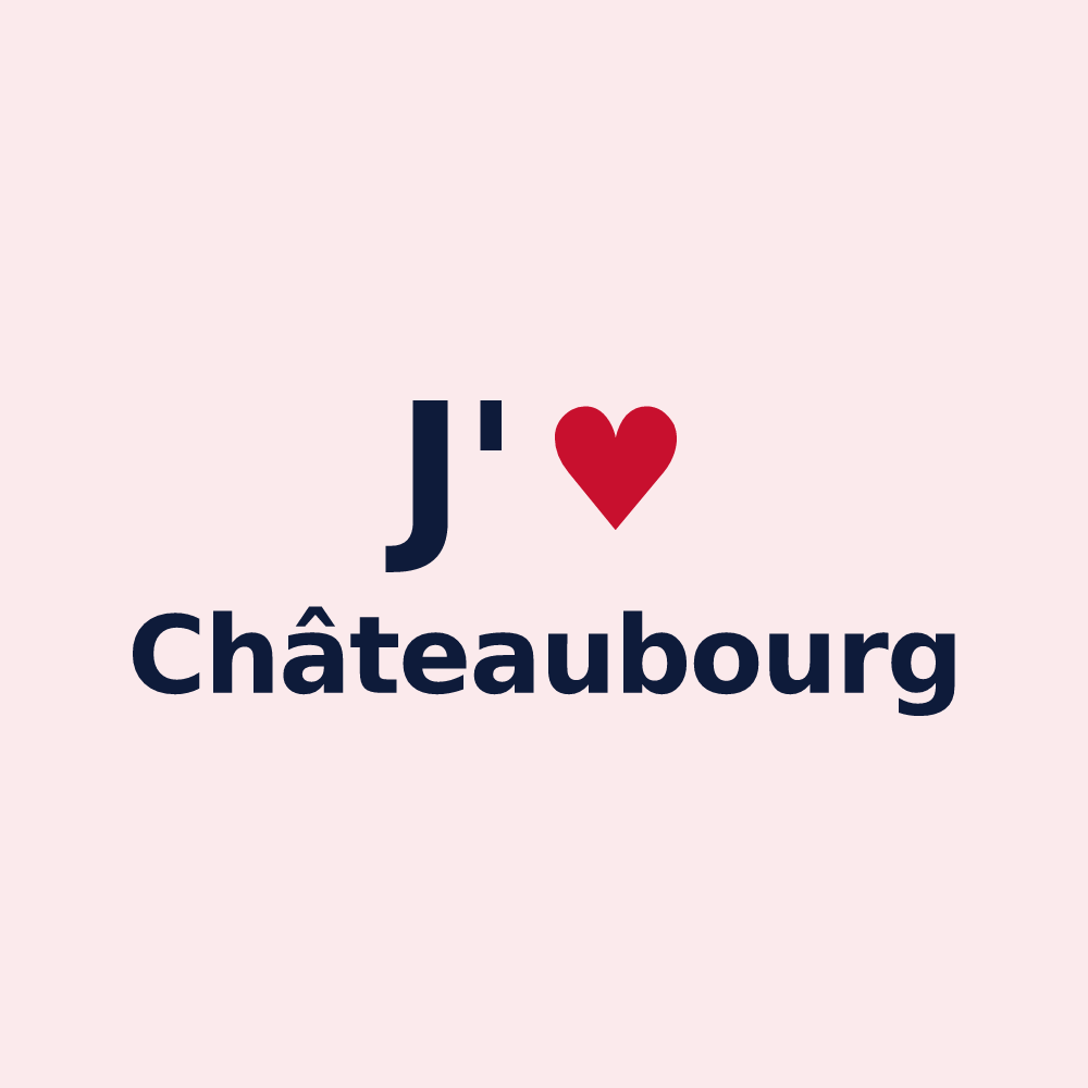 Magnet personnalisé Châteaubourg — design J'aime Châteaubourg
