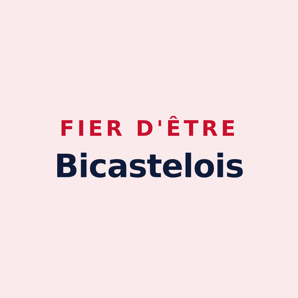 Magnet « Fier d'être Bicastelois » — design pour Châteaudouble