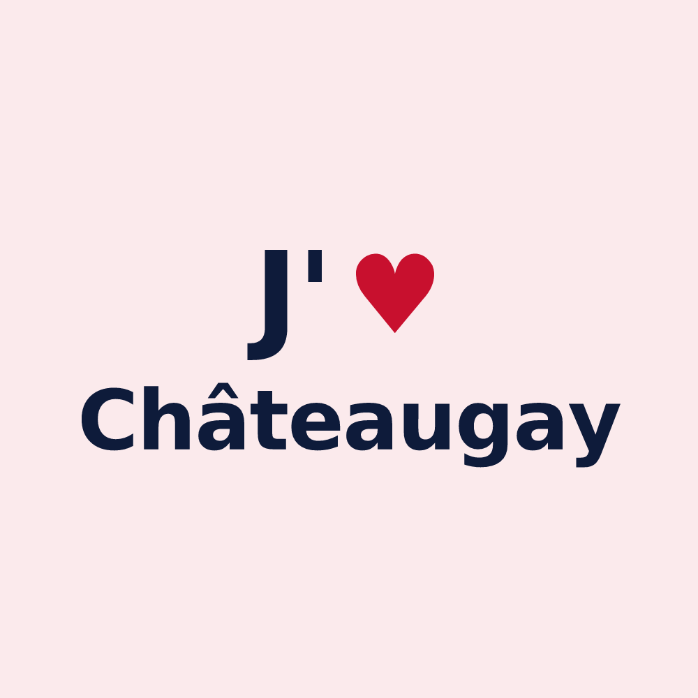 Magnet personnalisé Châteaugay — design J'aime Châteaugay