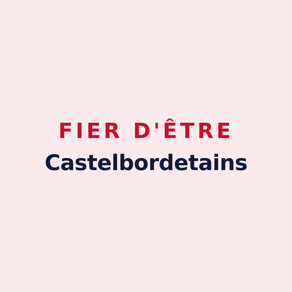 Magnet « Fier d'être Castelbordetains » — design pour Châteauneuf-de-Bordette