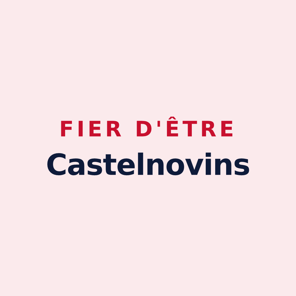 Magnet « Fier d'être Castelnovins » — design pour Châteauneuf-Miravail